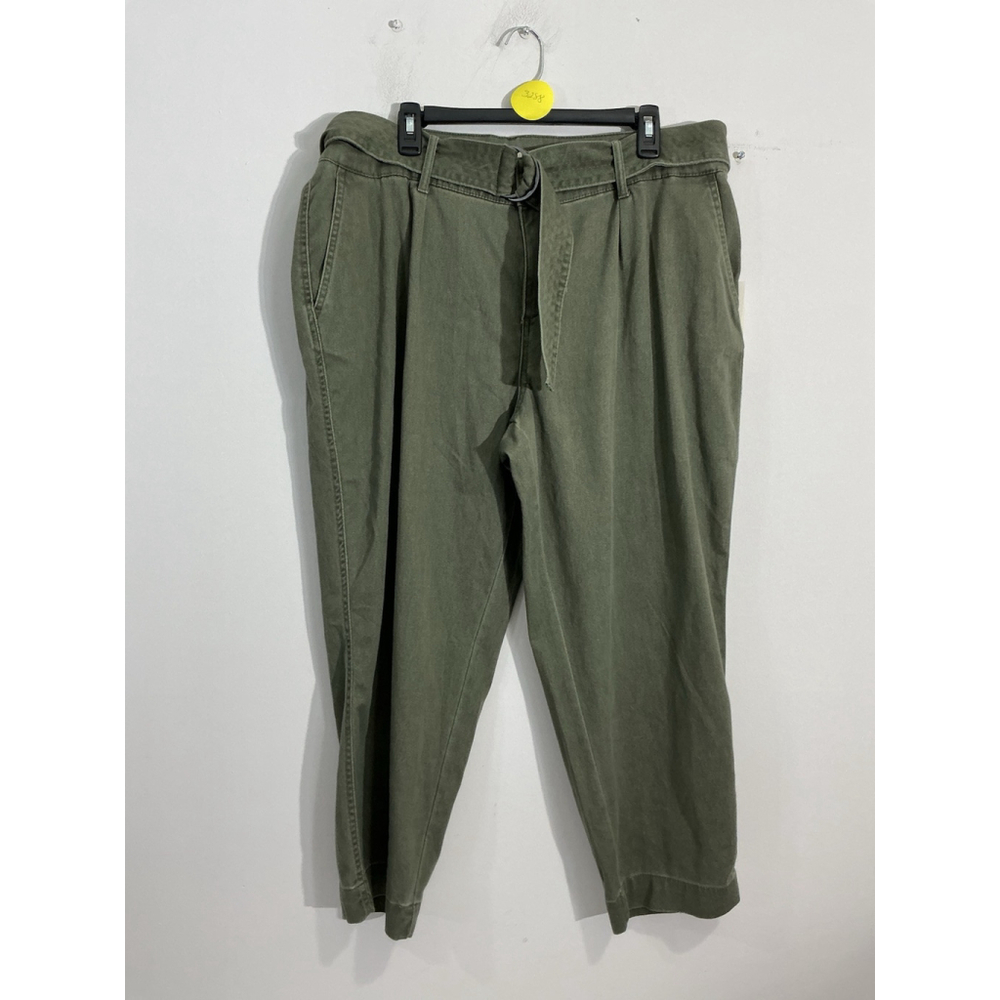 Womans A New Day Size 18 Green Wide Leg Belted Casual Pants NWT